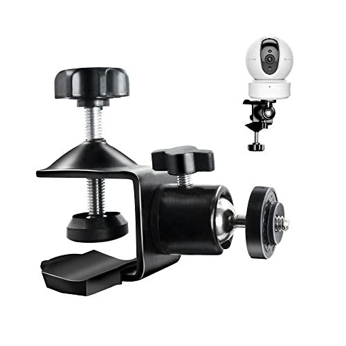 duozoanz Supporto Fotocamera Clamp Morsetto Clip - Telecamera Accessori con Piastra di Montaggio Universale e Adattatore a Vite da 1/4
