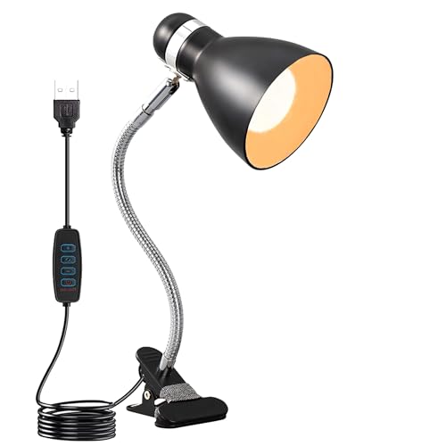 La Mejor Recopilación de Lampara clip - solo los mejores. 47 Lámparas de escritorio de metal con clip en la lámpara portátil con abrazadera en la luz de lectura, lámpara de mesa de estudio para el cuidado de los ojos con cuello de ganso...