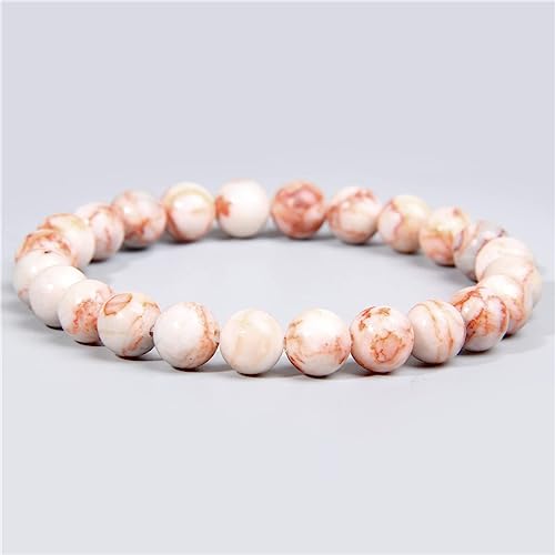 Bracelet en perles de quartz véritable et agate ronde de qualité - 6
