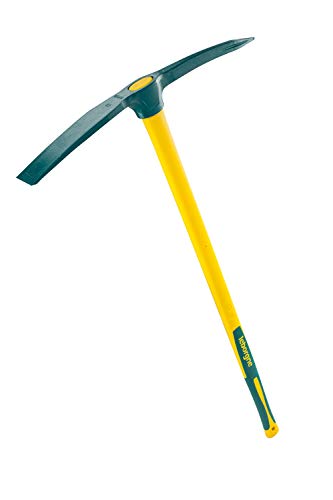 Leborgne, Pioche Duopro Douille Ovale 2,5 Kg,Usure du pic très faible, Manche Novamax avec poignée élastomère anti-glissement, Panne à bords droits, Pointe cruciforme auto affûtable en acier durci