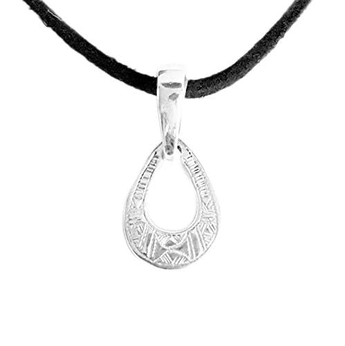 Mini pendentif Leaf argent pur pour collier femme et homme artisanal