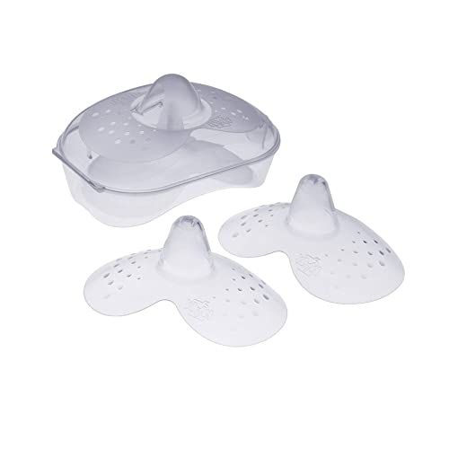 MAM | Bouts de sein – Lot de 2 bouts de sein en silicone (taille S, 17 mm) – Accessoire spécial allaitement doux comme la peau avec boîte de stérilisation