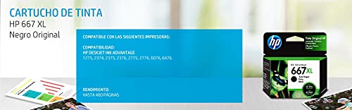 Cartucho HP 667XL Preto Original (3YM81AL) 3 Cartucho HP 667XL Preto Original (3YM81AL) - Imagem 3