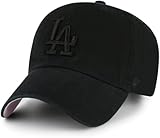 47 Los Angeles Dodgers Primary Logo Ballpark Clean Up Dad Hat Baseball Cap - Black Black Pink