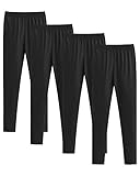 Adorel Mädchen Leggings Knöchellang Hosen 4er-Pack Schwarz 122-128 EU (Herstellergröße 130)