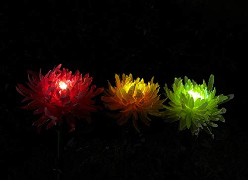 Lampe de jardin solaire chrysanthème simulation éclairage étanche allée