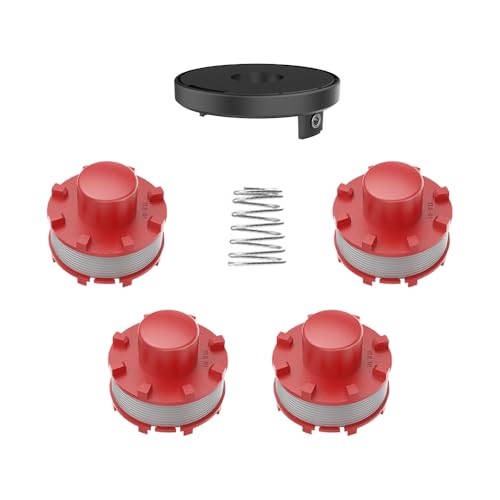 Rasentrimmer Fadenspule 3405096 Kompatibel mit Einhell Rasentrimmer für Einhell rasentrimmer GE-CT 36/30 Li E SOLOfür Einhell rasentrimmer spule (4 Fadenspulen1 Trimmerabdeckung)