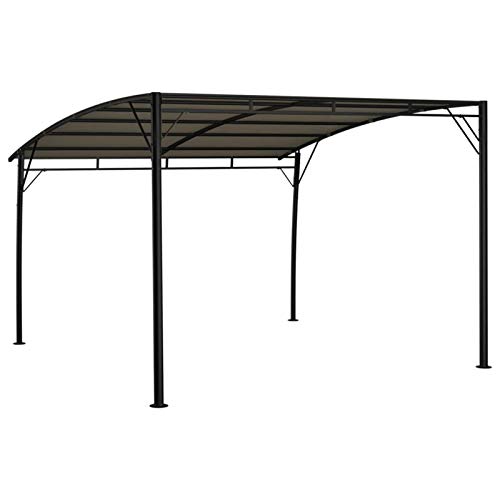 Tidyard Garten Sonnenschutz Sonnendach Pavillon Gartenpavillon Gartenlaube überdachung Partyzelt Pergola Terrasse Terrassenpavillon Gartenzelt 3x3x2,25m Taupe