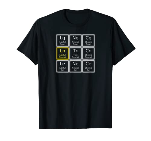 Lawful Neutral Alignment Roleplaying T-Shirt T-Shirt