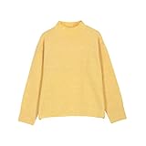 [神戸レタス] ウォッシャブルヤク風モックネックニットトップス [C6301] L イエロー