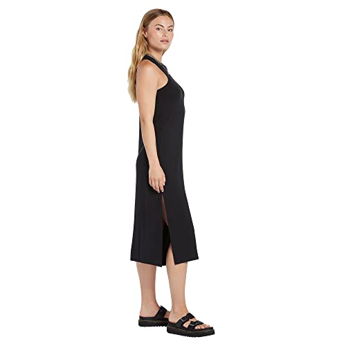 Volcom Womens Stonelight Midi Casual Dress, Black, X-Small Us #TOP2