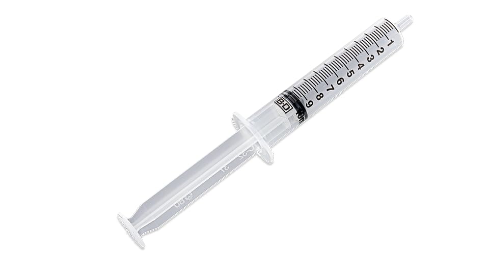 BD Luer Slip Tip Syringe only, 10 mL, #303134 (200 Count)