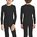 Towintec Boys Thermal Compression Shirts –Youth Fleece Lined Long Sleeve Shirt Soft Warm Underwear Crewneck Winter Cold Weather Base Layer Athletic Undershirt for Football Baseball(Black,L)