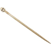 Skull Resin Hair Sticks, 2-Pack Gothic Bone Hair Chopsticks for Women, Halloween Cosplay Hairpin, Witchcore Updo Holder, Spooky Skull Stick Set