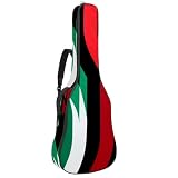 Bolsa impermeable de tela Oxford para guitarra, 42.9 x 16.9 x 4.7 pulgadas, funda duradera para máxima protección, conveniente y elegante, figura geométrica bandera palestina bolsa para guitarra