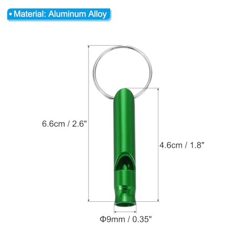 Silbato de emergencia PATIKIL, aluminio, 5 piezas miniatura 2