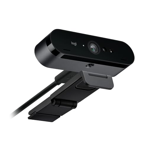 Image of Logitech Brio 4K Webcam for Business, biometrics login with Windows Hello, auto-Light Correction, Noise-Cancelling, Works with Microsoft Teams, Zoom, Google Meet, PC /Mac - Graphite