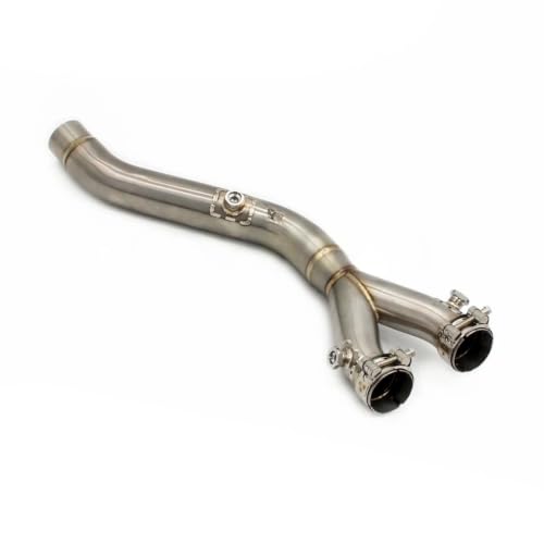 Tube échappement moto titane 53mm raccord intermédiaire R1 MT10 15-25