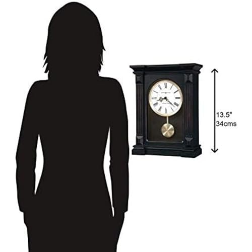 Howard Miller Meridian Clock II 549-738 – Worn Black with Quartz, Single-Chime Movement