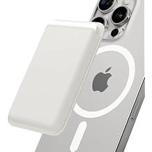 Sinjimoru Magnetic Card Wallet, Premium Vegan Leather Phone Wallet for MagSafe 3-Card Holder Compatible with iPhone 17 Pro Max Air 16 15 14 13 Series. M-Viica Basic White