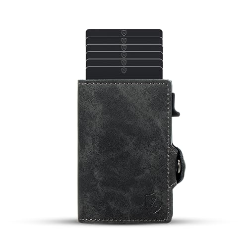 Xclusive Airtag Wallet for Men | Trifold RFID Wallet | Luxurious Card Holder & Minimalist Wallet with Money Clip | Blend of Luxury & Utility in Men’s Wallets | Dark Gray3