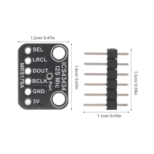 Módulo de micrófono digital ICS43434 NUOBESTY de plástico y metal 2