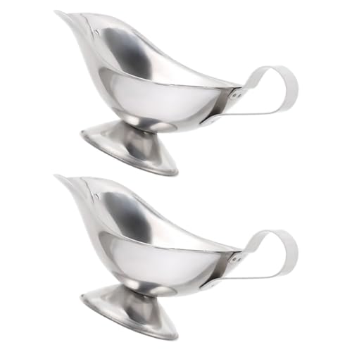 Luxshiny Sturdy Metal Gravy Bowl 5oz Stainless Gravy Boat for Thanksgiving Dinner