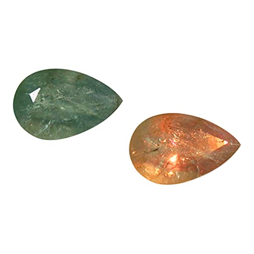 Pierre précieuse alexandrite 0.50 ct certifiée brute d'origine et forme poire exclusive 6x4 mm