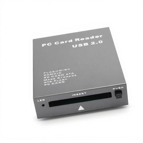 Lecteur de carte PC, interface USB 2.0 en plastique PCMCIA, lecteur de carte ATA Flash PCMCIA vers USB 2.0 lecteur de cartes de qualité industrielle,...