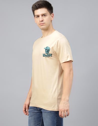 Image of Veirdo Men's T-Shirt Regular Fit Round Neck Pure Cotton Half Sleeve Graphics Printed T-Shirt Different Size Range S to 2XL
