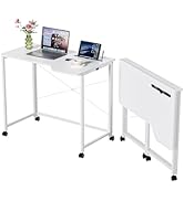Bureau D'ordinateur PIPIPOXER 80x40 Cm – Hauteur Réglable 75-91 Cm – Avec Support D'écran Et Crochet Casque – Bureau Gaming, étude, Travail – Noir Et Marron