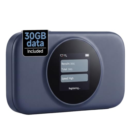 T9 Portable WiFi Hotspot, 4G LTE Travel Router, 30GB US Data, No SIM - image 1