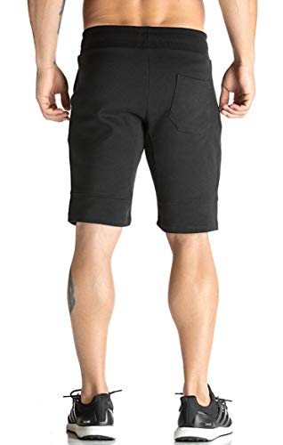 Image of Peppyzone Men's Cotton Shorts with Zipper Pocket (3XL, Black)