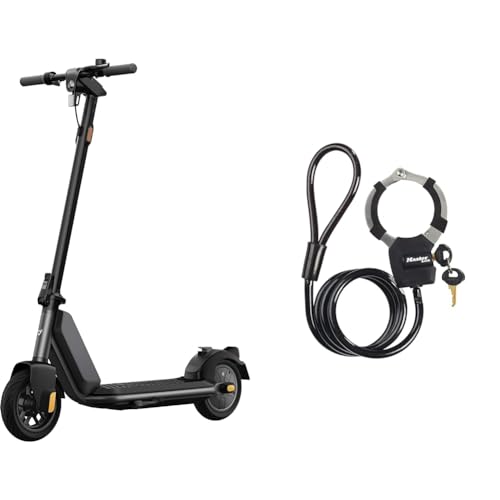 NIU KQi1 Pro Faltbarer E-Scooter mit Straßenzulassung (20km/h & Master Lock Kabelschloss mit Schlüssel, 1 m, Ideal für Scooter Roller, Fahrrad, Kinderwagen, Sportausrüstung
