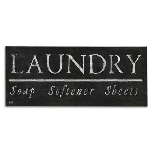 Stupell Industries 'Laundry Materials Black Rustic Chalkboard'| Canvas Art