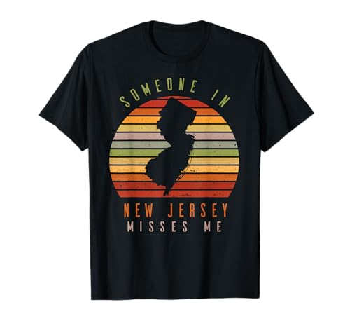 Qualcuno nel New Jersey mi manca Vintage State Retro Maglietta