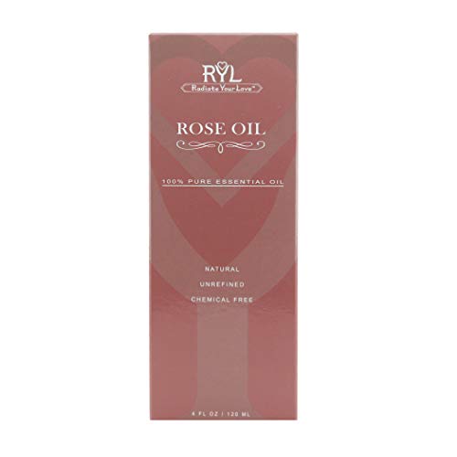 Radiate Your Love Rose Essential Oil, Large 4 Fluid Ounce, 100% Pure Therapeutic Organic Grade, Aromatherapy, Relaxation, Skin Therapy, Perfume & Diffusers #TOP4