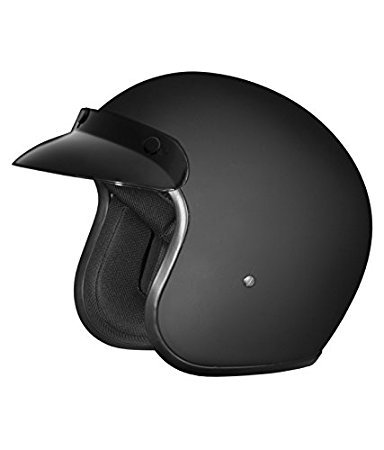 Studds JETSTAR Classic Plain Open Face Helmet (Matt Black, XL)
