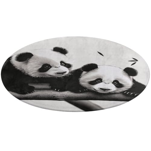 Alfombra de pandas para cocina y baño que alegra tu suelo 2