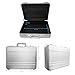 ALUNEX Aluminum Hard Case Briefcase with TSA Locks, Customizable Foam Insert & Divider, 18-inch Lockable Sturdy Storage Box for Electronics, Camera, Documents - Silver