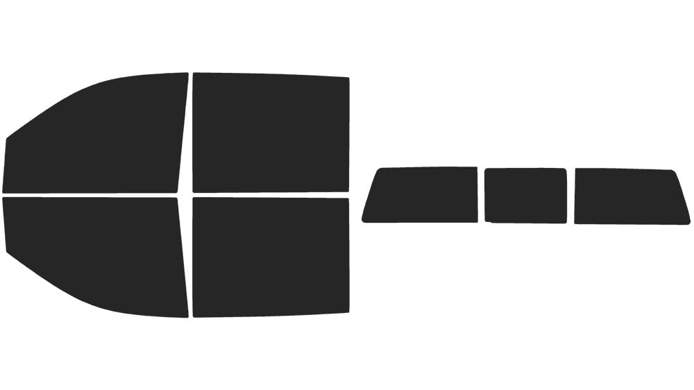 The Tint Effect Precut Window Tint Kit Compatible with GMC Sierra 2500 &amp; 3500 HD Crew Cab (2020-2026) (with 3 piece Slider Rear: 15%) Automotive Film
