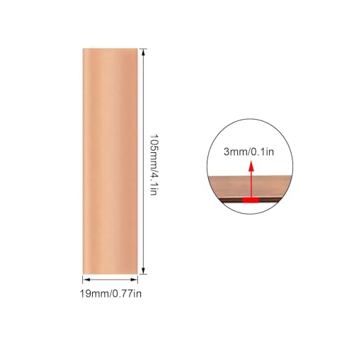 txuzong 2 Stück Kupferschiene 105x20x3 mm - Hochreines E-Cu Kupfer für hervorragende Leitfähigkeit - Leicht zu bearbeiten für Geräteverkabelung, Schaltschrank & Elektroinstallation