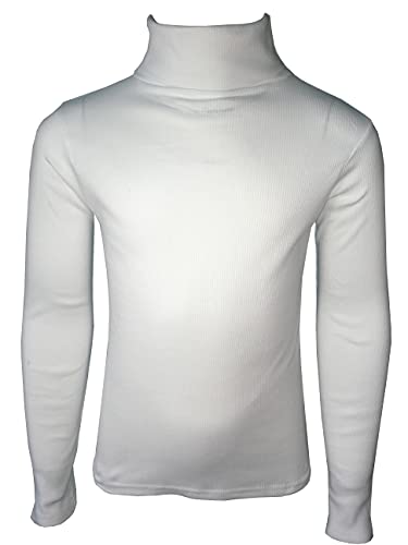 Girls Polo Tops Ribbed Jumper Babies Top Boys Turtle Roll Neck Kids Sweater 0-13