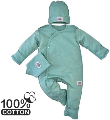 Bebek Tulum Seti; Tulum, Bere, Önlük (Hardal Sarı, 3-6 Ay) - Görsel 9