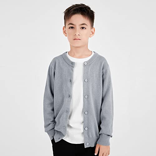 Kids Crewneck Cardigan Sweater Toddler Classic Long Sleeve Button Down Knit Uniform Sweaters for Boys Girls4