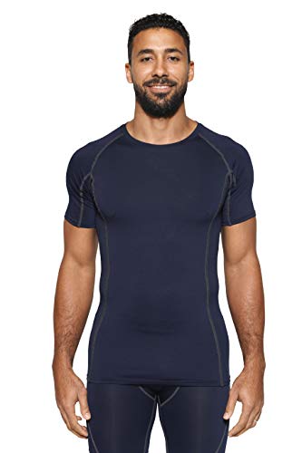 image for Real Essentials 5 Pack: Mens Short Sleeve Compression Shirt Base Layer