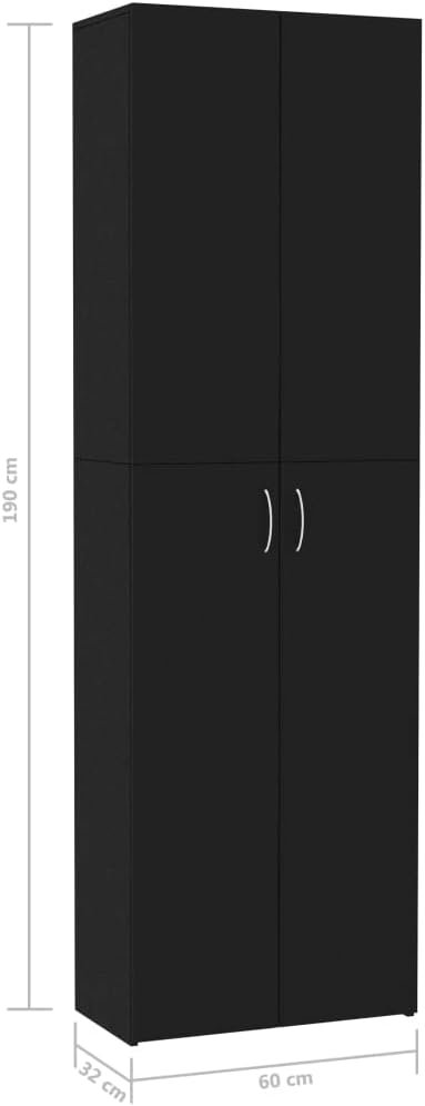 【Priority Shipping】 Staff Locker, Office Storage, for School, Gym, Home, Office Locker Compartment Office Cabinet Black 23.6"x12.6"x74.8" Chipboard