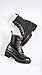 Dr. Martens Shoes Leona Boot, Black Vintage Smooth, 6 UK, Women's 8 US