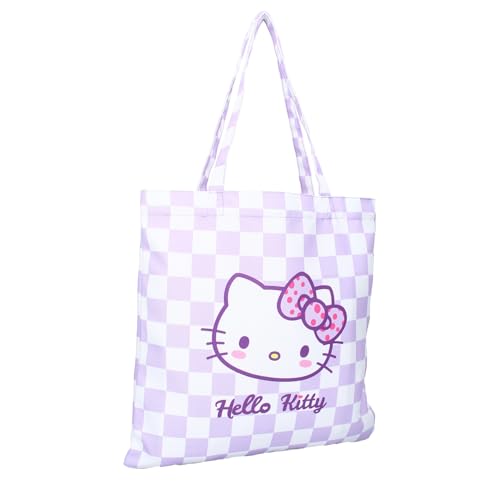 Hello Kitty Bag It Up – Bolsa Shopper Shopping Bag – Dimensiones 40 x 40 x 1 cm – Color Morado, violeta