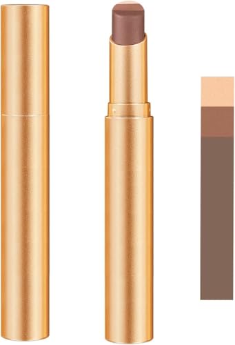 Ombretto in stick a 3 colori, matita ombretto cremosa a lunga tenuta e waterproof, finiture opache e brillanti per il trucco da giorno e da sera, adatto ai principianti (01#)